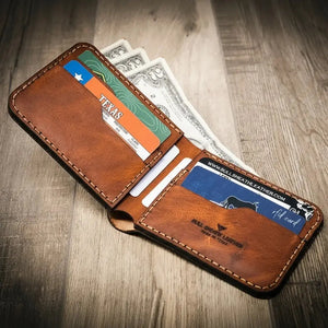 Western Bifold Wallet by Bull Sheath Leather, handmade leather goods detail photo 15