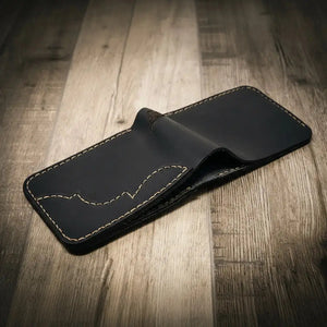 Western Bifold Wallet by Bull Sheath Leather, handmade leather goods detail photo 19