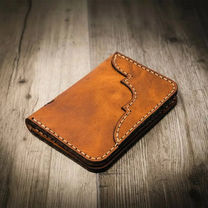 Western Vertical Wallet by Bull Sheath Leather, handmade leather goods detail photo 9