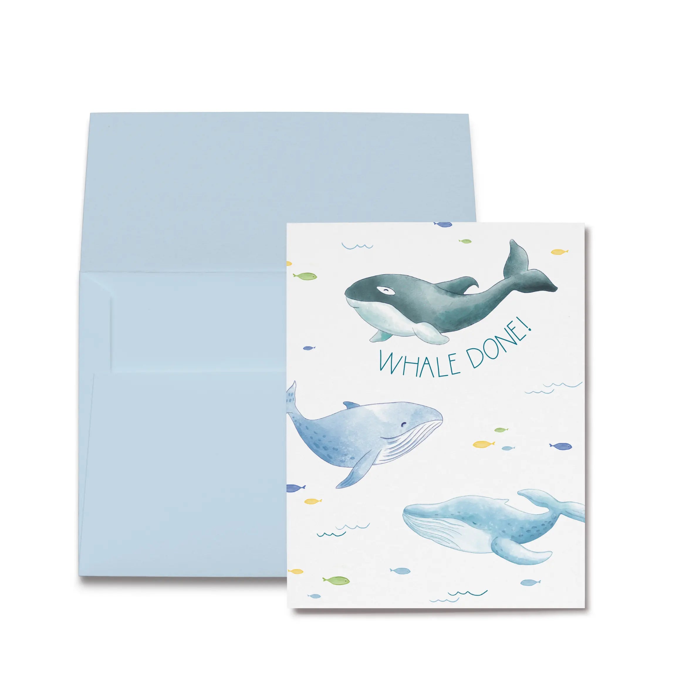 Whale Done Folded Card by Nola Tawk, paper gift main product photo