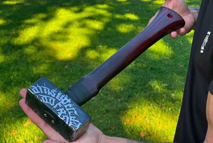 Viking Battle Hammer | "Black Bloody Beard" | 1095 Steel | Ash Wood Handle