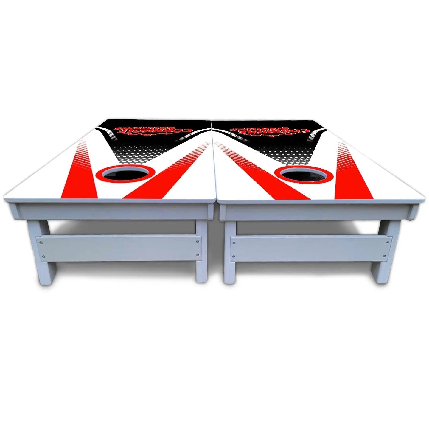White Jersey Cornhole Boards - All Weather Series by Cornhole Solutions, custom cornhole board detail photo 5