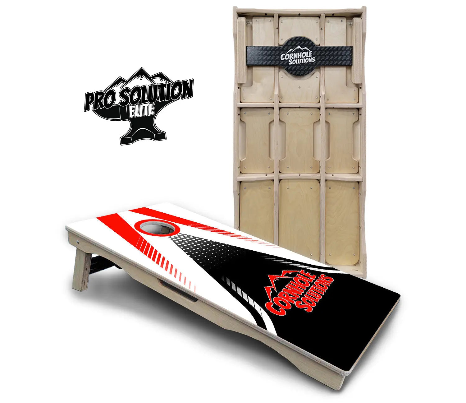 White Jersey Cornhole Boards - Pro Solution Elite Series by Cornhole Solutions, custom cornhole board main product photo