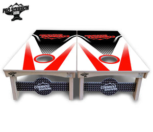 White Jersey Cornhole Boards - Pro Solution Elite Series by Cornhole Solutions, custom cornhole board detail photo 3