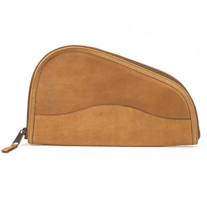 White Wing Leather Hunting Pistol Case by Mission Mercantile Leather Goods, handmade leather goods detail photo 5