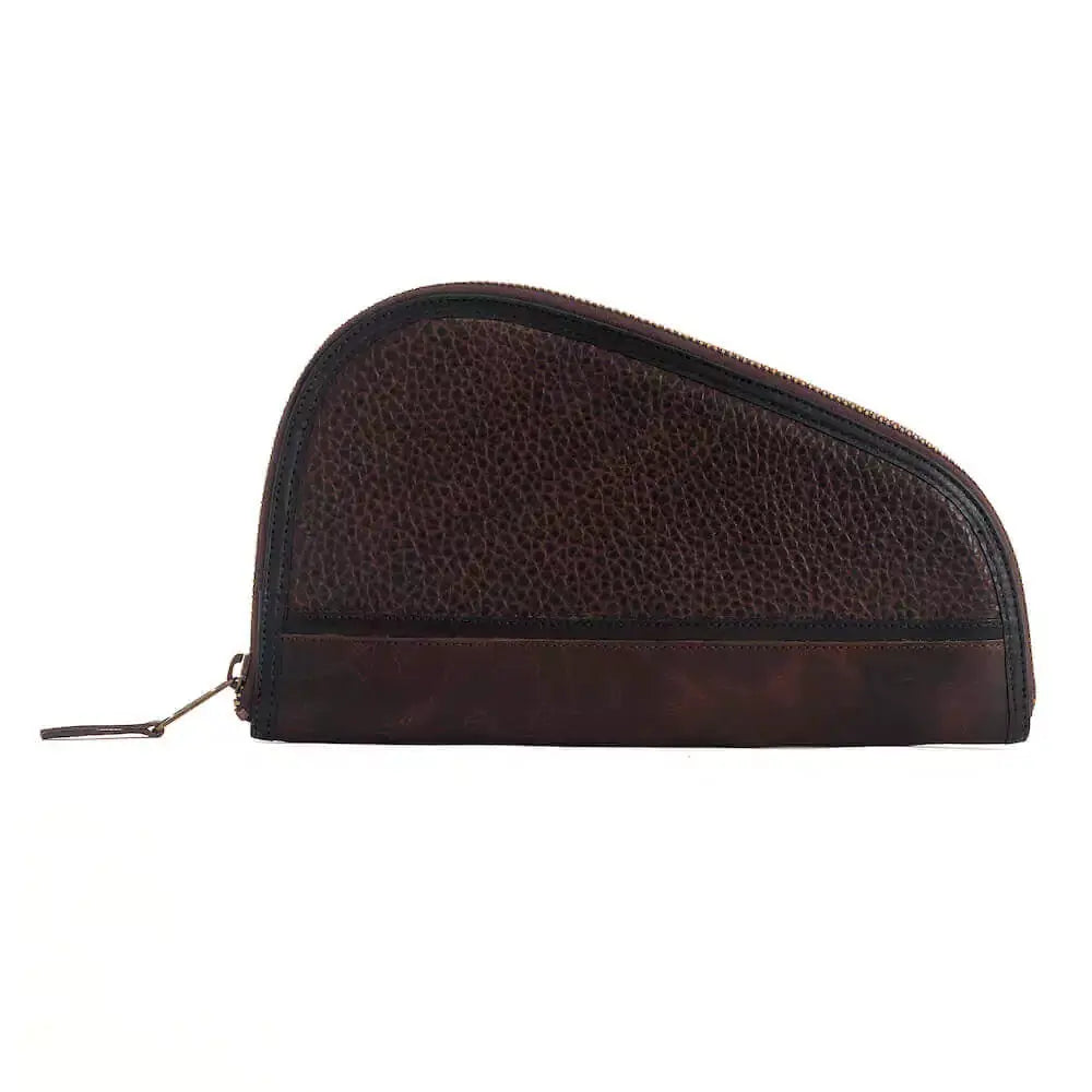 White Wing Leather Hunting Pistol Case by Mission Mercantile Leather Goods, handmade leather goods detail photo 9