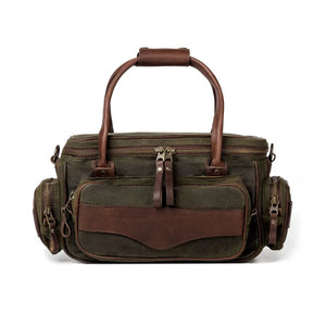White Wing Waxed Canvas Guide Bag by Mission Mercantile Leather Goods, handmade leather goods detail photo 2