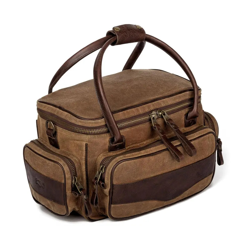 White Wing Waxed Canvas Guide Bag by Mission Mercantile Leather Goods, handmade leather goods detail photo 8