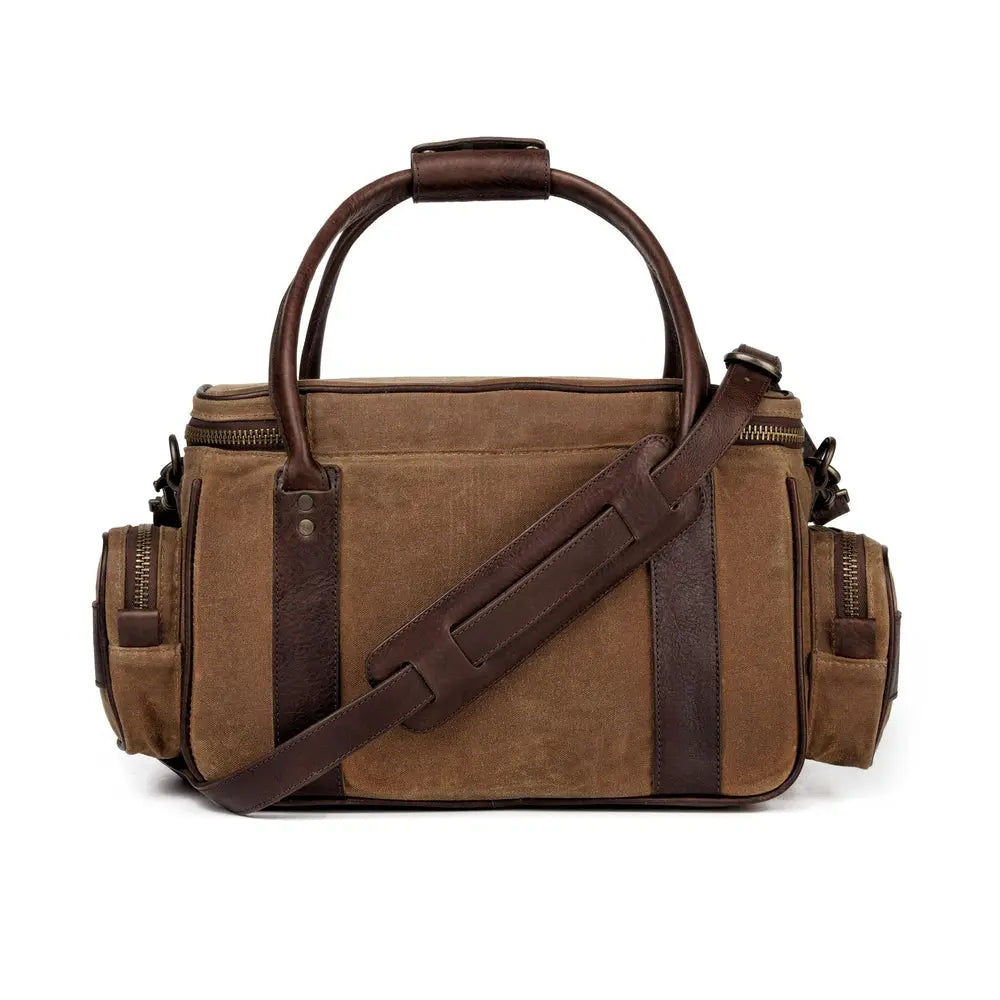 White Wing Waxed Canvas Guide Bag by Mission Mercantile Leather Goods, handmade leather goods detail photo 9
