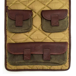 White Wing Waxed Canvas Gun Cleaning Mat by Mission Mercantile Leather Goods, handmade leather goods detail photo 15