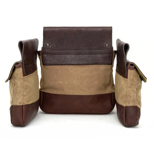 White Wing Waxed Canvas Hunting Heritage Bird Bag Set by Mission Mercantile Leather Goods, handmade leather goods detail photo 6