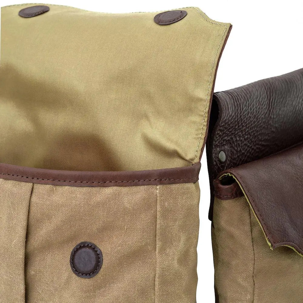 White Wing Waxed Canvas Hunting Heritage Bird Bag Set by Mission Mercantile Leather Goods, handmade leather goods detail photo 13