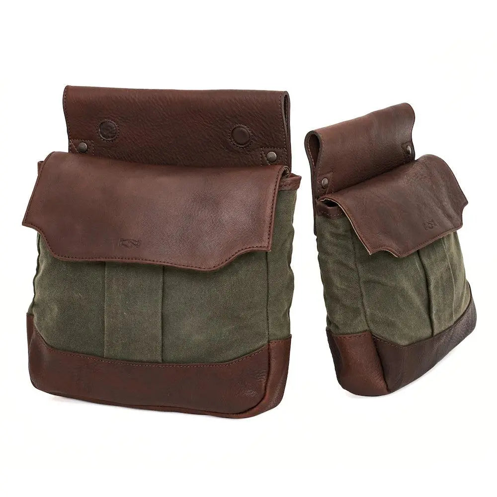 White Wing Waxed Canvas Hunting Heritage Bird Bag Set by Mission Mercantile Leather Goods, handmade leather goods detail photo 16