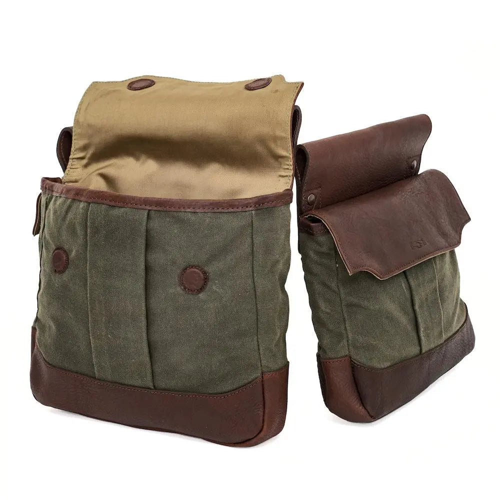 White Wing Waxed Canvas Hunting Heritage Bird Bag Set by Mission Mercantile Leather Goods, handmade leather goods detail photo 18