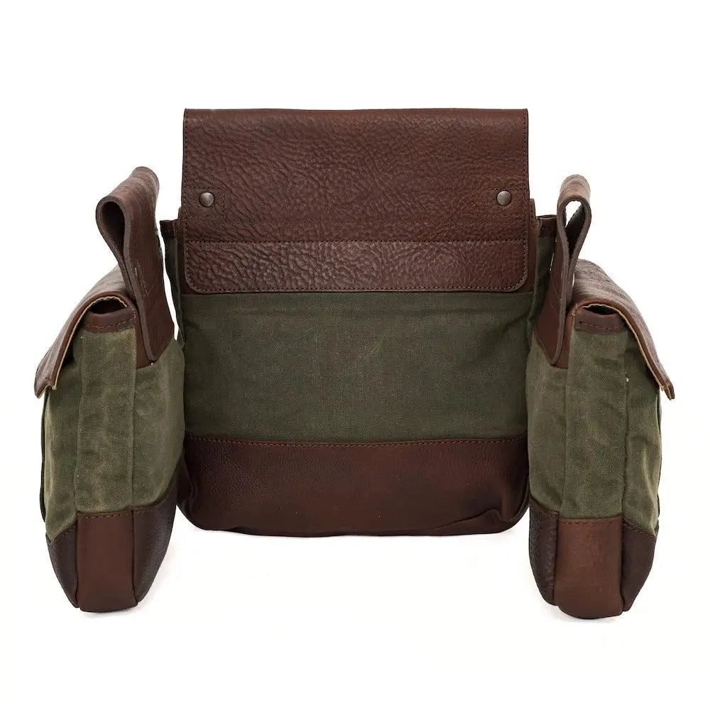 White Wing Waxed Canvas Hunting Heritage Bird Bag Set by Mission Mercantile Leather Goods, handmade leather goods detail photo 19