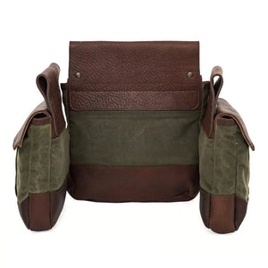 White Wing Waxed Canvas Hunting Heritage Bird Bag Set by Mission Mercantile Leather Goods, handmade leather goods detail photo 19