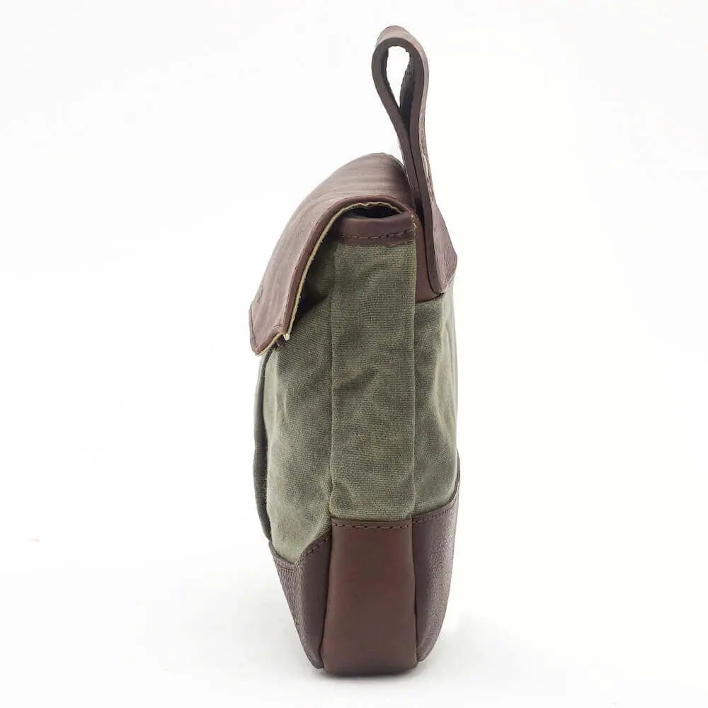 White Wing Waxed Canvas Hunting Heritage Bird Bag Set by Mission Mercantile Leather Goods, handmade leather goods detail photo 23