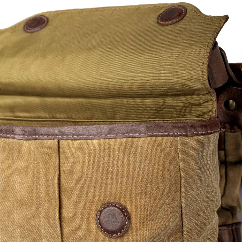 White Wing Waxed Canvas Hunting Heritage Bird Bag Trio by Mission Mercantile Leather Goods, handmade leather goods detail photo 6