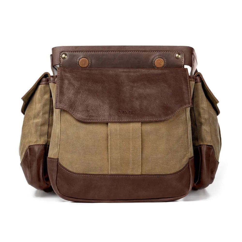White Wing Waxed Canvas Hunting Heritage Bird Bag Trio by Mission Mercantile Leather Goods, handmade leather goods detail photo 7