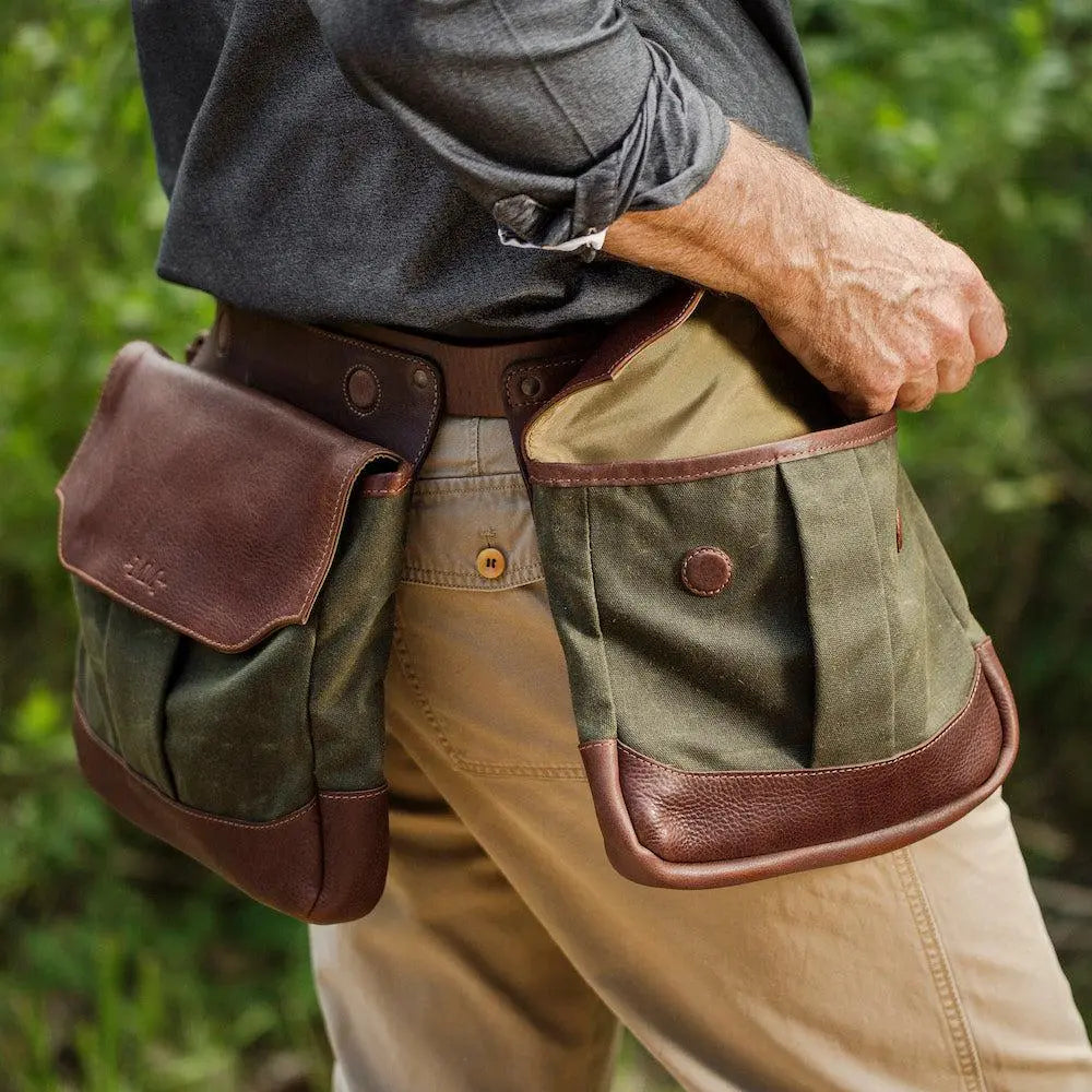 White Wing Waxed Canvas Hunting Heritage Bird Bag Trio by Mission Mercantile Leather Goods, handmade leather goods detail photo 25