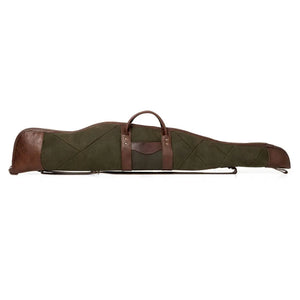 White Wing Waxed Canvas Hunting Rifle Case by Mission Mercantile Leather Goods, handmade leather goods detail photo 7