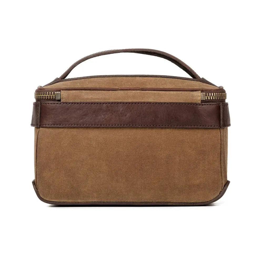 White Wing Waxed Canvas Hunting Shell Bag by Mission Mercantile Leather Goods, handmade leather goods detail photo 4