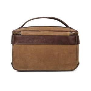 White Wing Waxed Canvas Hunting Shell Bag by Mission Mercantile Leather Goods, handmade leather goods detail photo 4