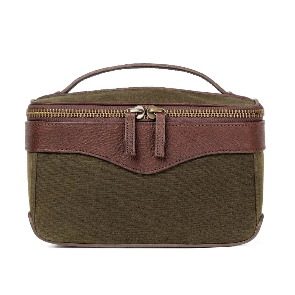 White Wing Waxed Canvas Hunting Shell Bag by Mission Mercantile Leather Goods, handmade leather goods detail photo 9