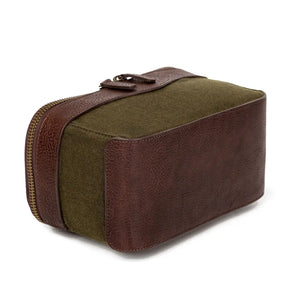 White Wing Waxed Canvas Hunting Shell Bag by Mission Mercantile Leather Goods, handmade leather goods detail photo 14