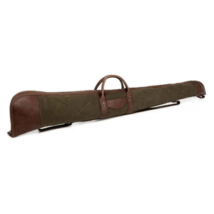White Wing Waxed Canvas Hunting Shotgun Case by Mission Mercantile Leather Goods, handmade leather goods detail photo 14
