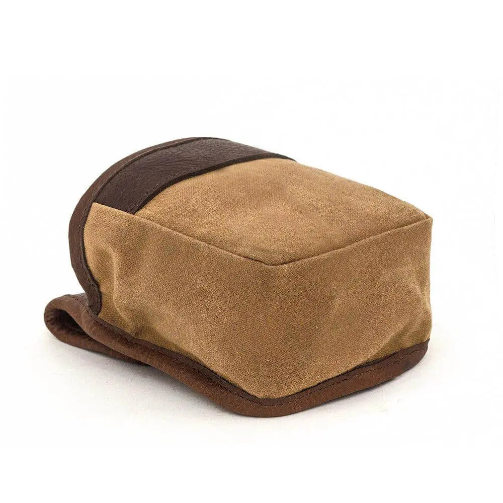 White Wing Waxed Canvas Hunting Single Belt Pouch by Mission Mercantile Leather Goods, handmade leather goods detail photo 3