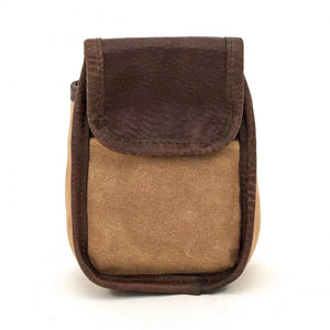 White Wing Waxed Canvas Hunting Single Belt Pouch by Mission Mercantile Leather Goods, handmade leather goods detail photo 5