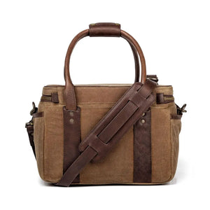 White Wing Waxed Canvas Scout Cooler by Mission Mercantile Leather Goods, handmade leather goods detail photo 3