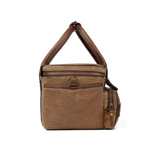 White Wing Waxed Canvas Scout Cooler by Mission Mercantile Leather Goods, handmade leather goods detail photo 6