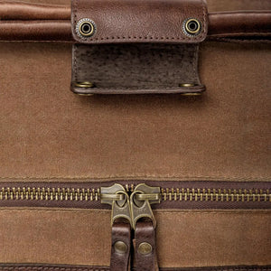 White Wing Waxed Canvas Scout Cooler by Mission Mercantile Leather Goods, handmade leather goods detail photo 7
