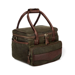 White Wing Waxed Canvas Scout Cooler by Mission Mercantile Leather Goods, handmade leather goods detail photo 8