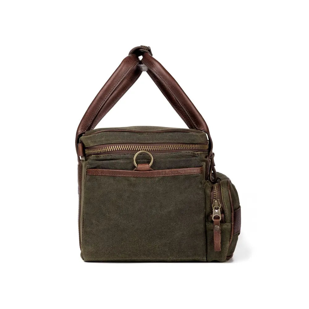 White Wing Waxed Canvas Scout Cooler by Mission Mercantile Leather Goods, handmade leather goods detail photo 11