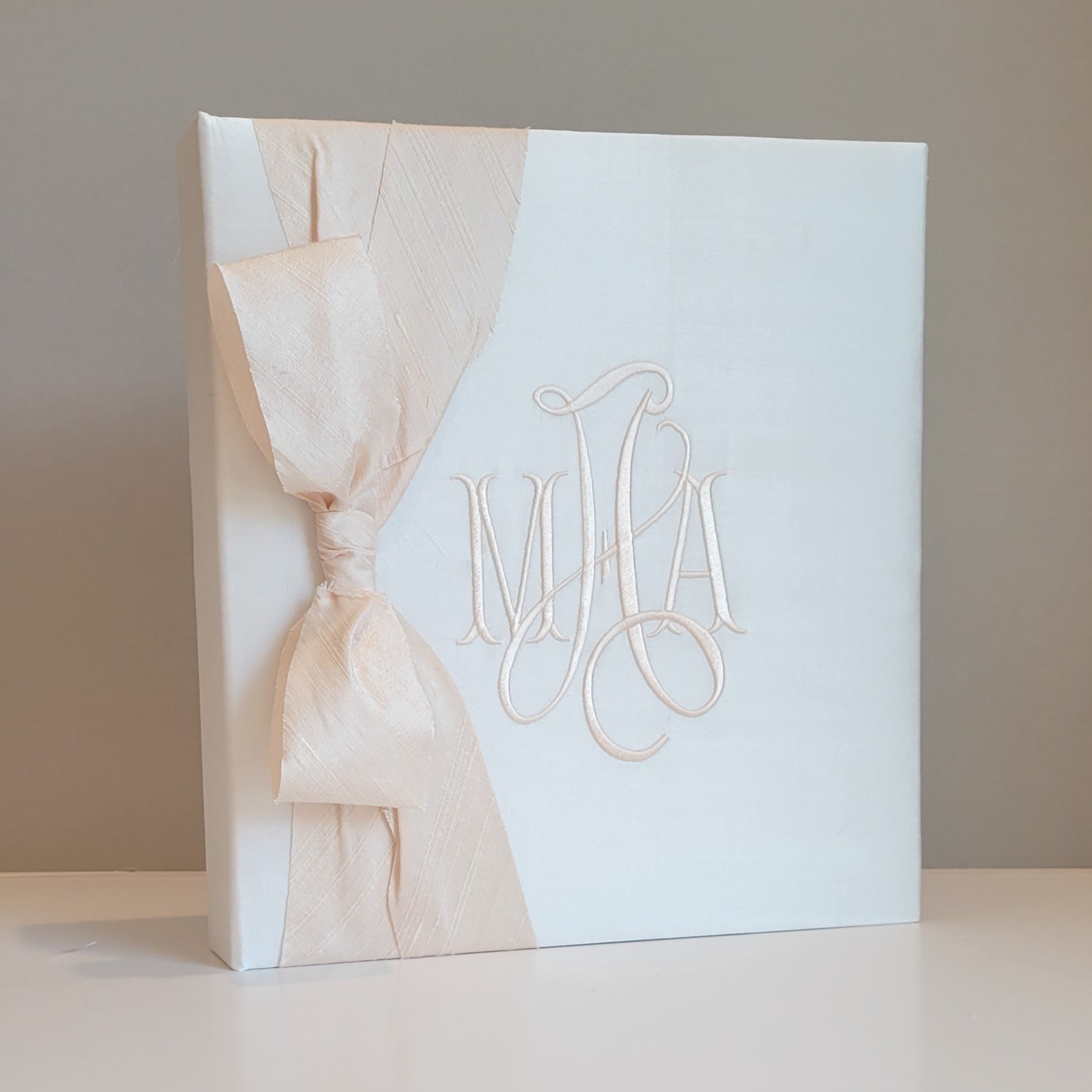 Baby Memory Book - White Silk (w/ SILK Bow) by AP Creations in Tuscaloosa, paper gift detail photo 7