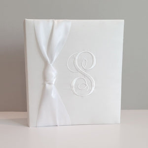 Baby Memory Book - White Silk (w/ SATIN Bow) by AP Creations in Tuscaloosa, paper gift detail photo 5