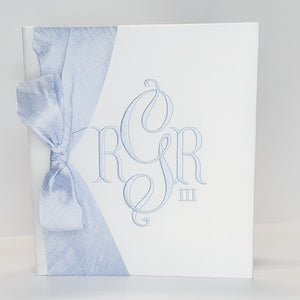 Baby Memory Book - White Silk (w/ SILK Bow) by AP Creations in Tuscaloosa, paper gift detail photo 8