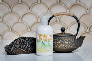 White Tea & Ginger Hand & Body Lotion 16 Oz Or 2 Oz by Essential Journeys, Southern food gift detail photo 6