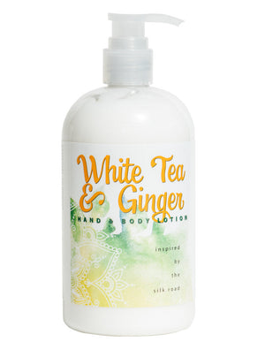 White Tea & Ginger Hand & Body Lotion 16 Oz Or 2 Oz by Essential Journeys, Southern food gift detail photo 5