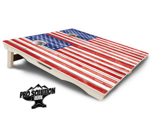 Whitewash Flag Cornhole Boards - Pro Solution Elite Series by Cornhole Solutions, custom cornhole board detail photo 5