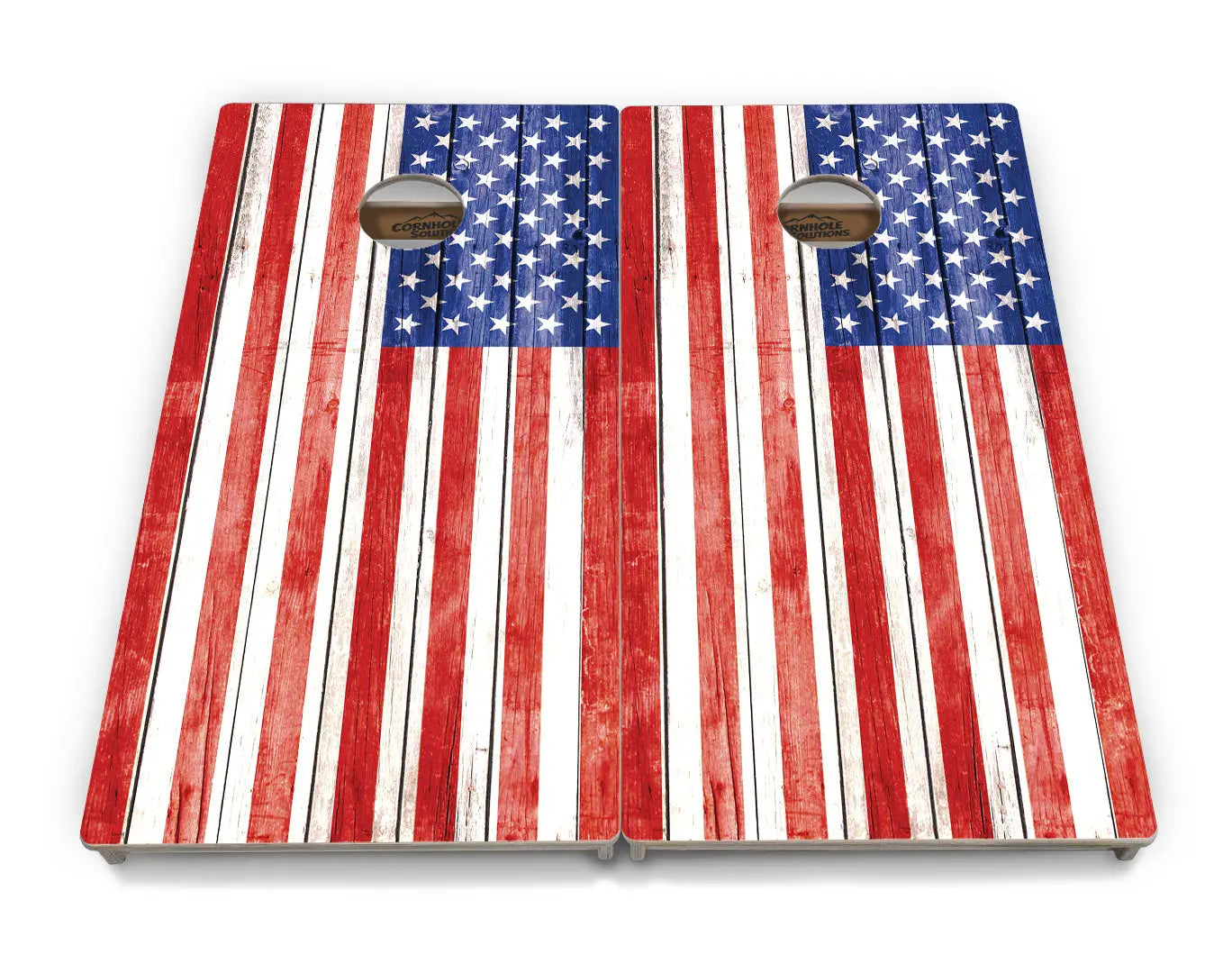 Whitewash Flag Cornhole Boards - Professional Tournament Series by Cornhole Solutions, custom cornhole board detail photo 2