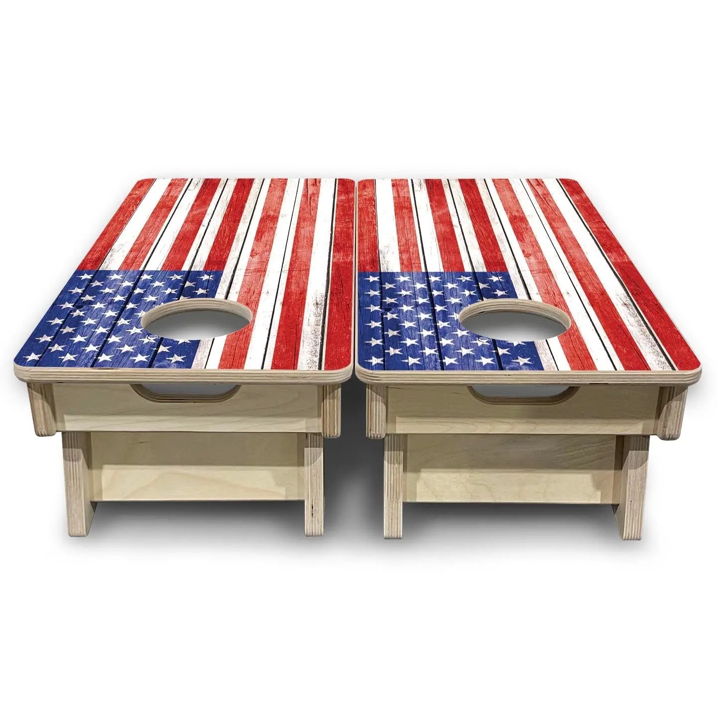 Whitewash Flag - Mini or Vacation Size Cornhole Boards by Cornhole Solutions, custom cornhole board detail photo 4
