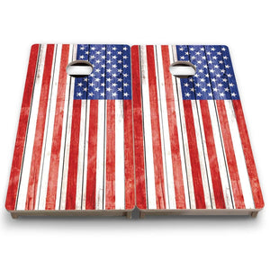Whitewash Flag - Mini or Vacation Size Cornhole Boards by Cornhole Solutions, custom cornhole board detail photo 7
