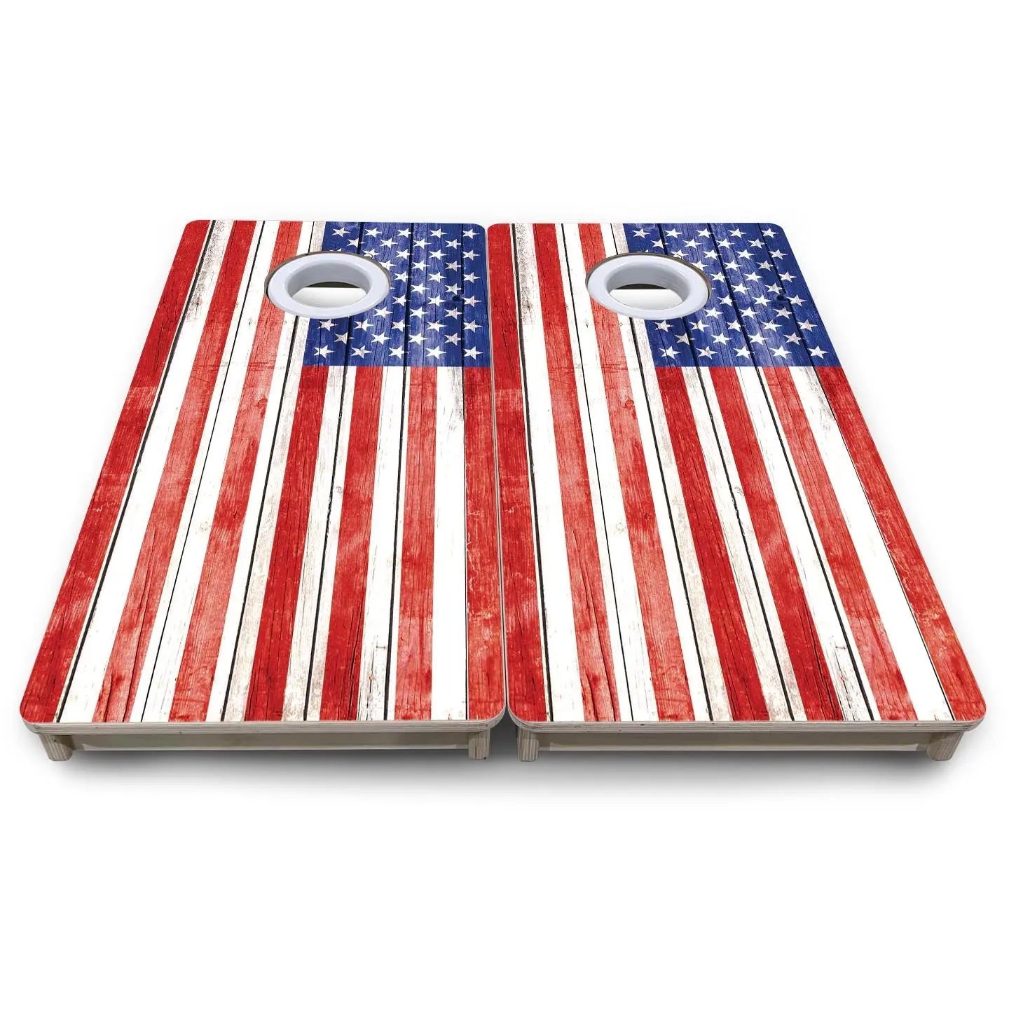 Whitewash Flag - Mini or Vacation Size Cornhole Boards by Cornhole Solutions, custom cornhole board detail photo 8