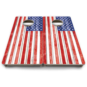 Whitewash Flag - Mini or Vacation Size Cornhole Boards by Cornhole Solutions, custom cornhole board detail photo 9