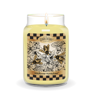 Wildflower Honeybee™, Large Jar Candle (Collective) by The Candleberry® Candle Company, Southern food gift detail photo 2