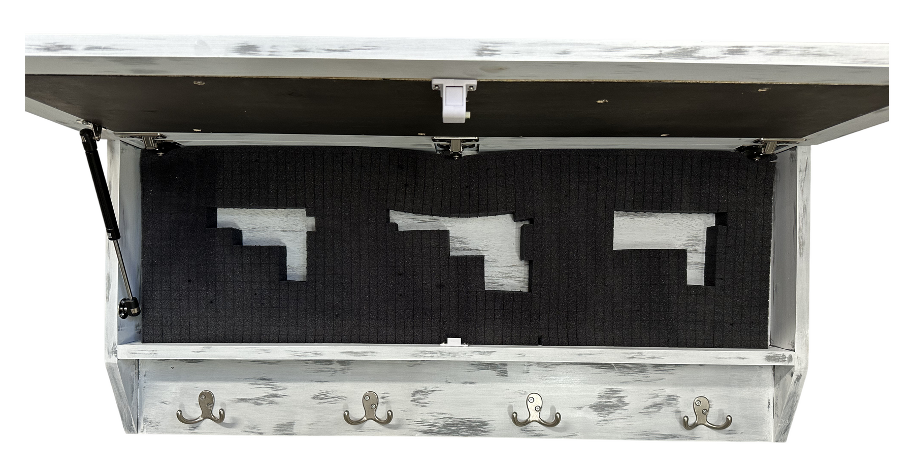 Winter Family Tree Gun Concealment Decor - Handcrafted Wooden Gun Cabinets - Gun Shelf Hidden Storage for Rifles, Shotguns, & Handguns - Quick Access by Bellewood Designs